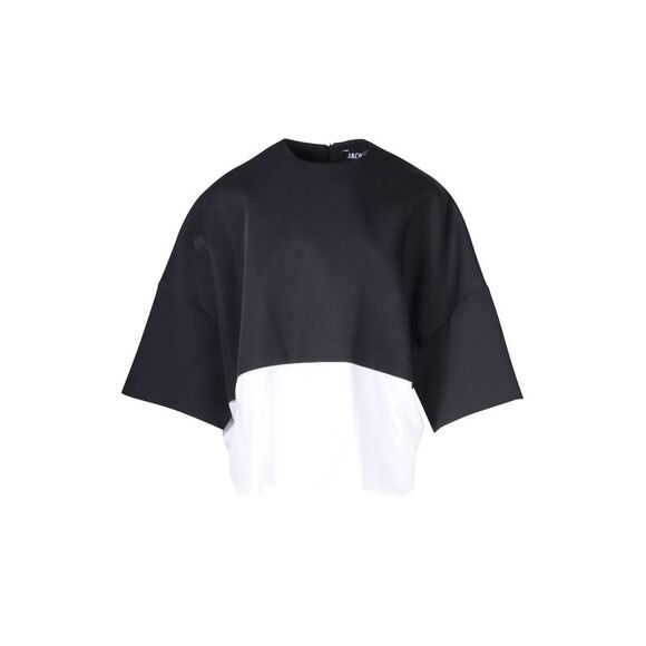 Jacquemus Le T-shirt Chemise Colorblock T-shirt in Navy Blue Cotton